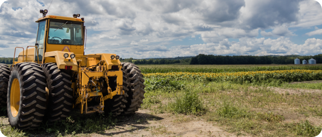 The image shows an agricultural machine